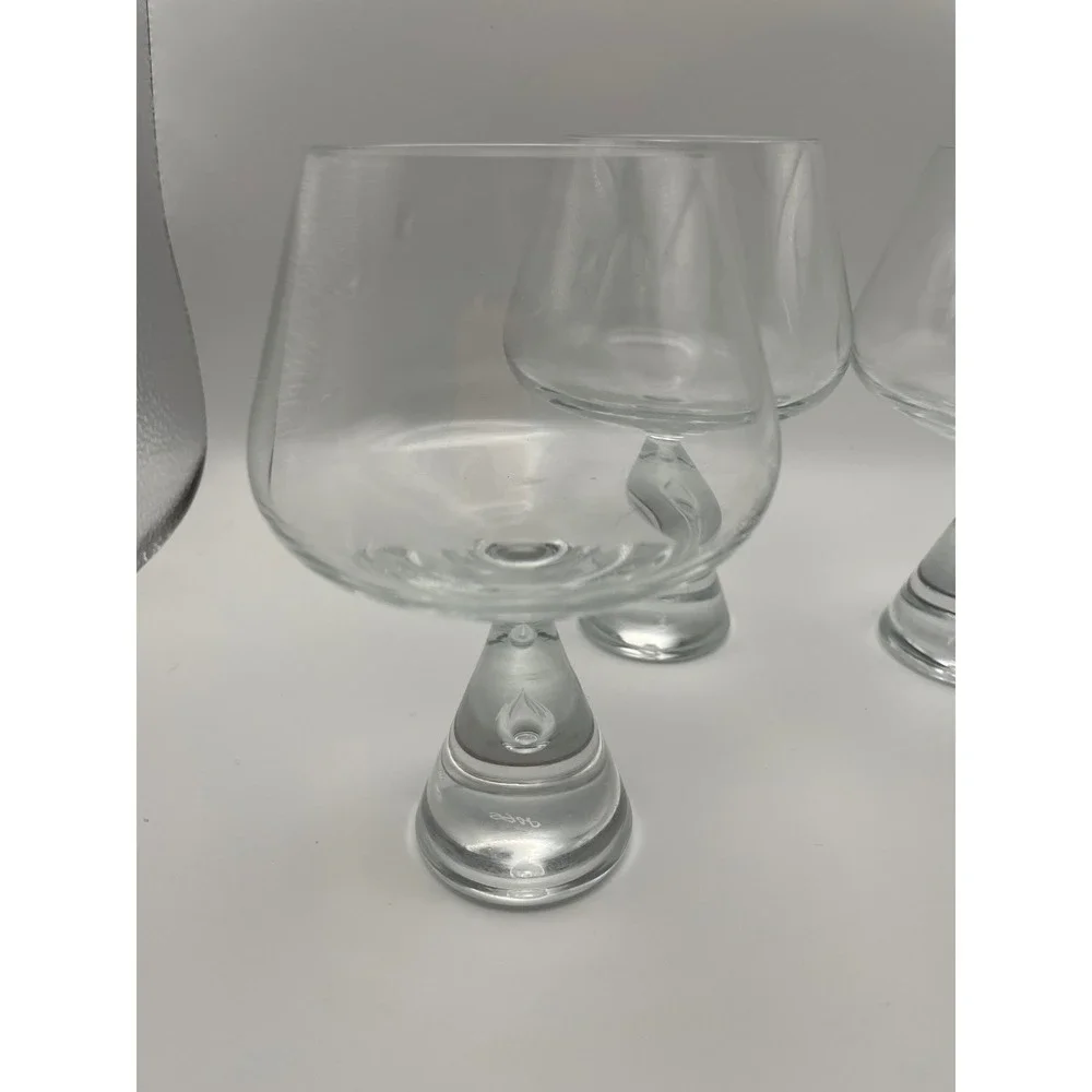 Vintage MCM Holmegard Princess‎ Brandy Snifter Set of 4 Signed HG66 Brent Sever
